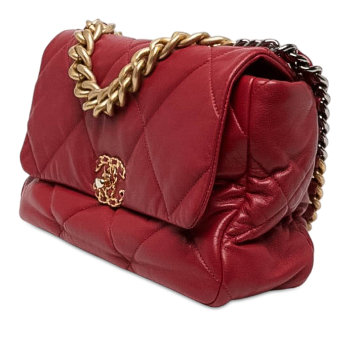 Chanel Large Lambskin 19 Flap — Red