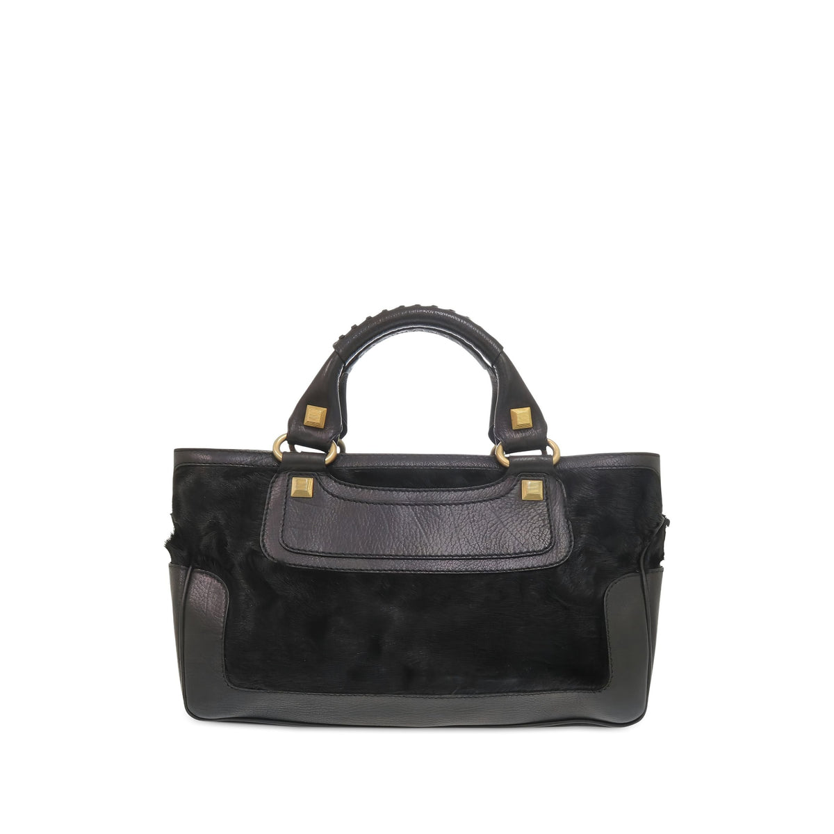 Celine Pony Hair Boogie Handbag — Black