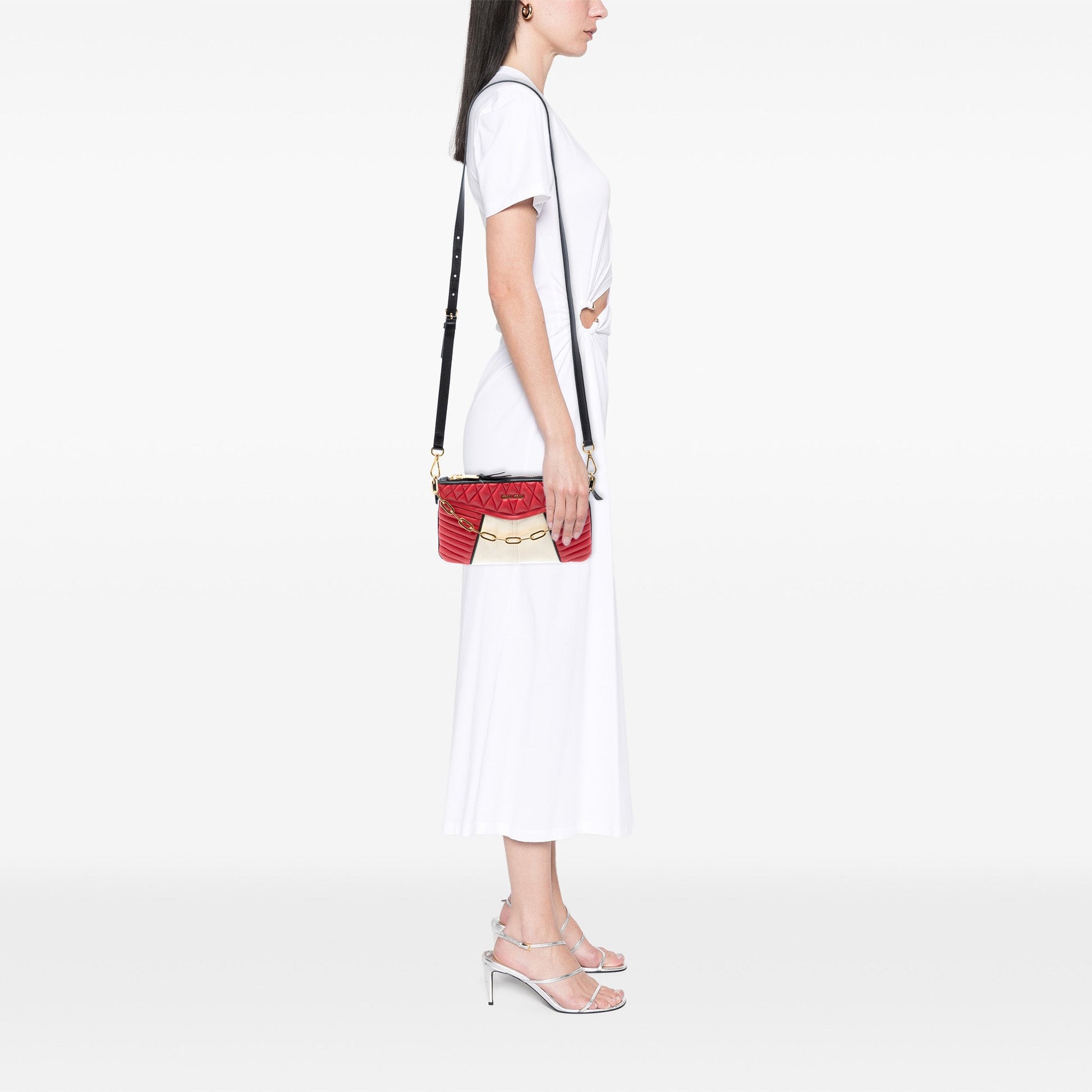 Miu Miu Bicolor Nappa Biker Satchel