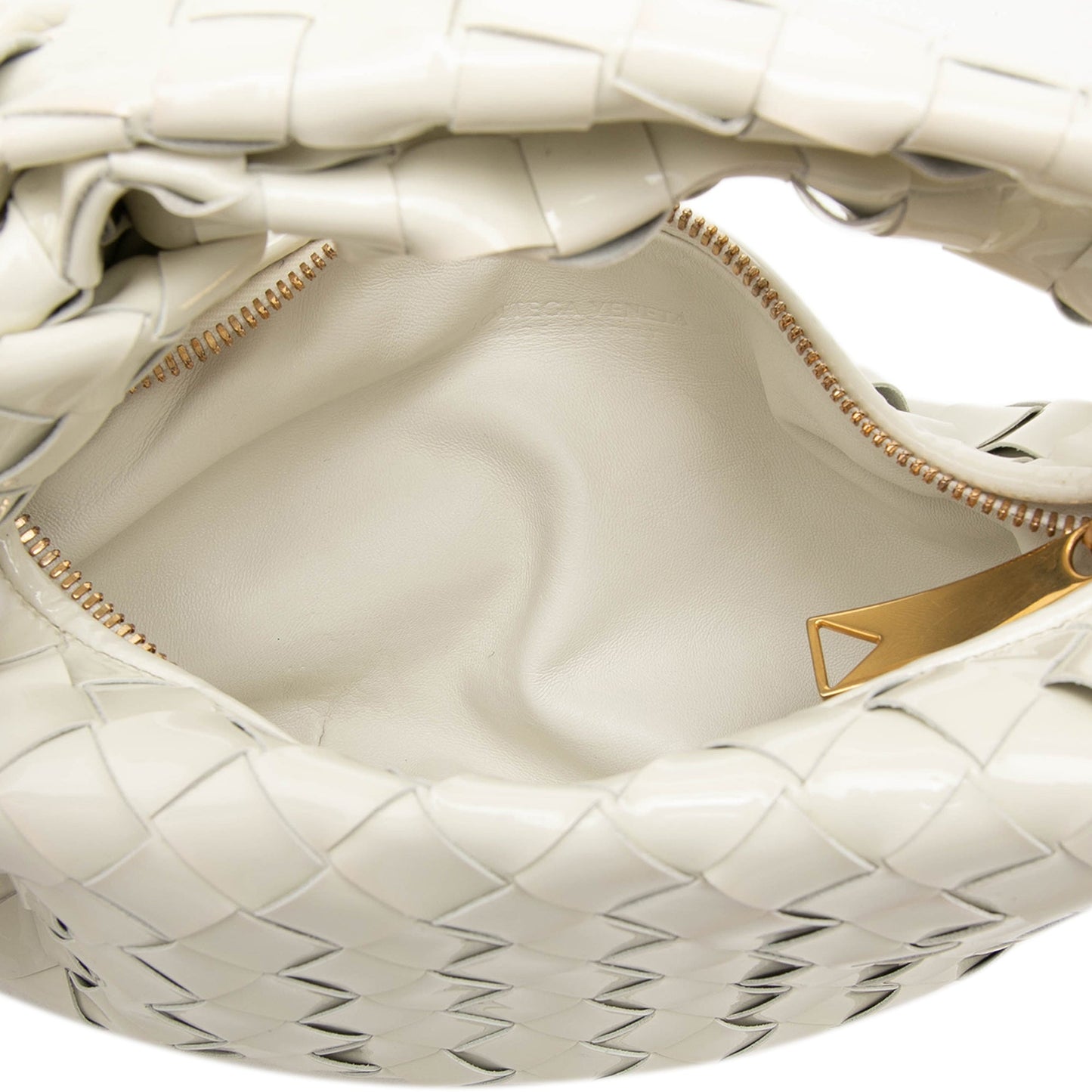 Bottega Veneta Mini Patent Intrecciato Jodie