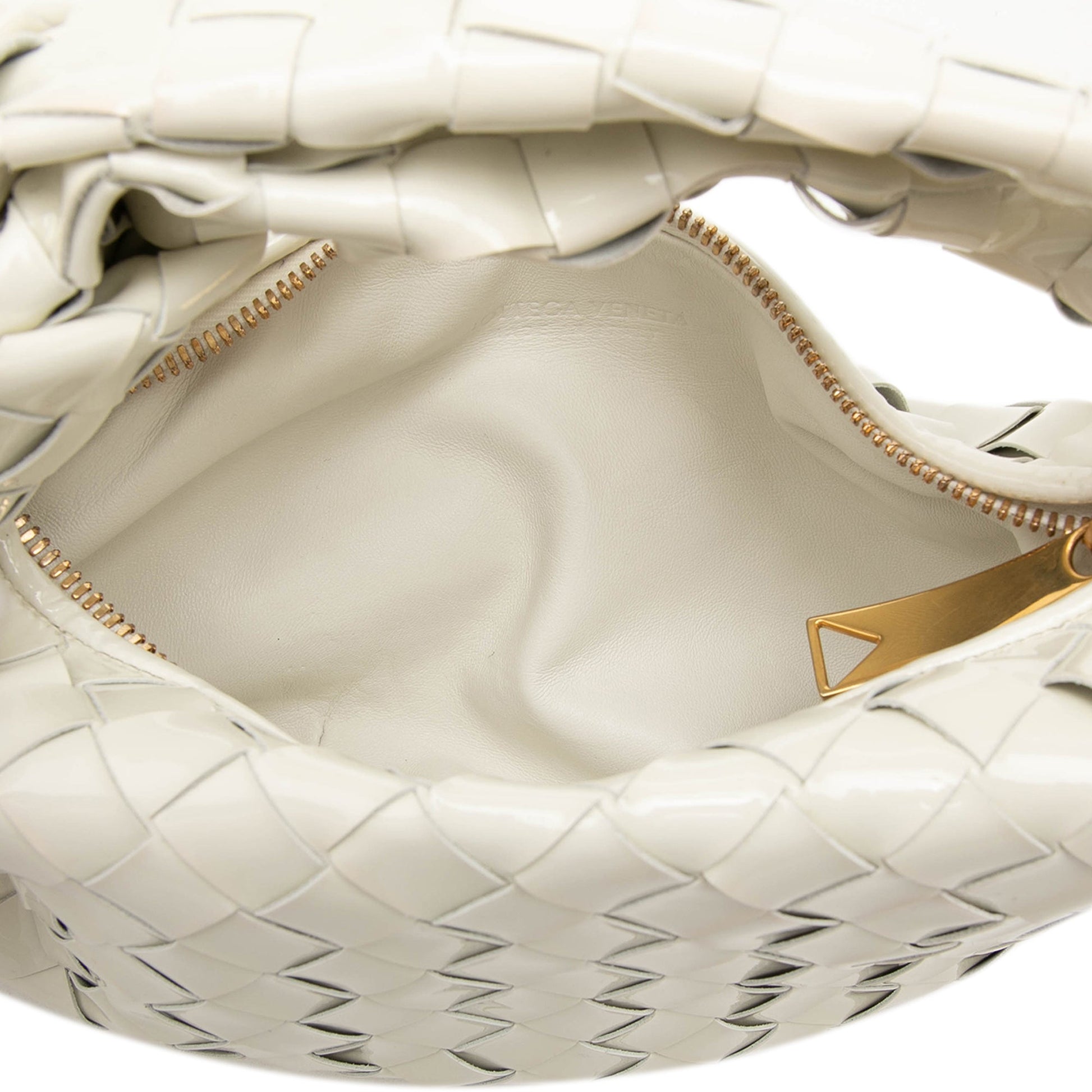 Bottega Veneta Mini Patent Intrecciato Jodie