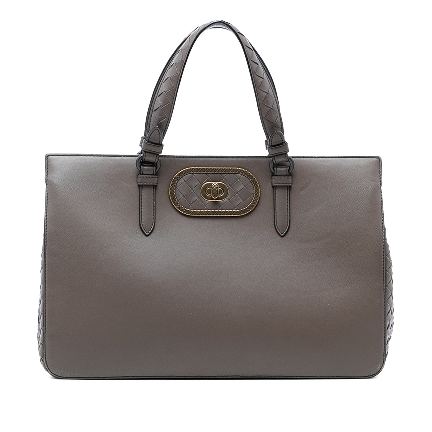 Bottega Veneta Intrecciato Trimmed Leather Ellittica Tote