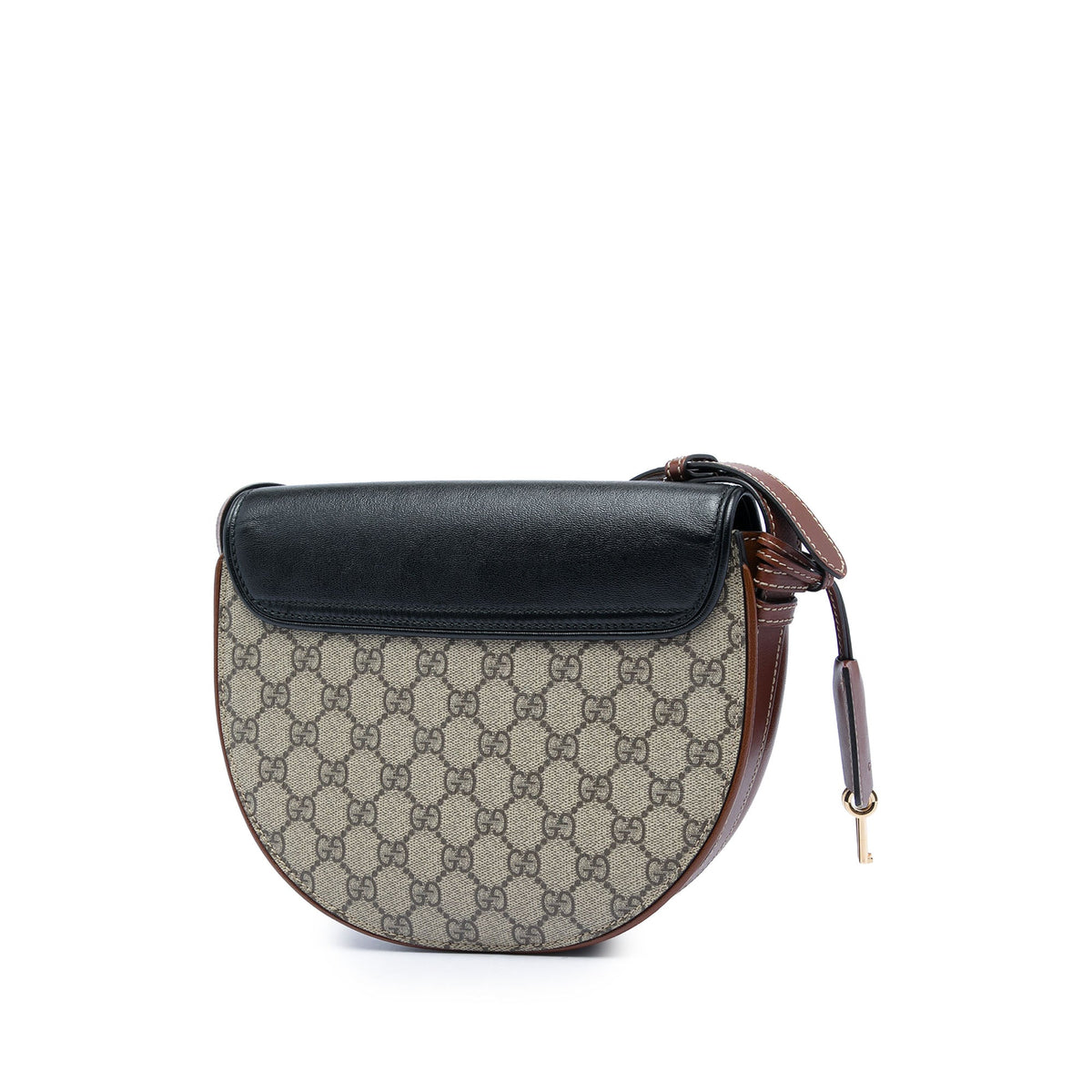 Gucci GG Supreme Saddle Padlock Crossbody