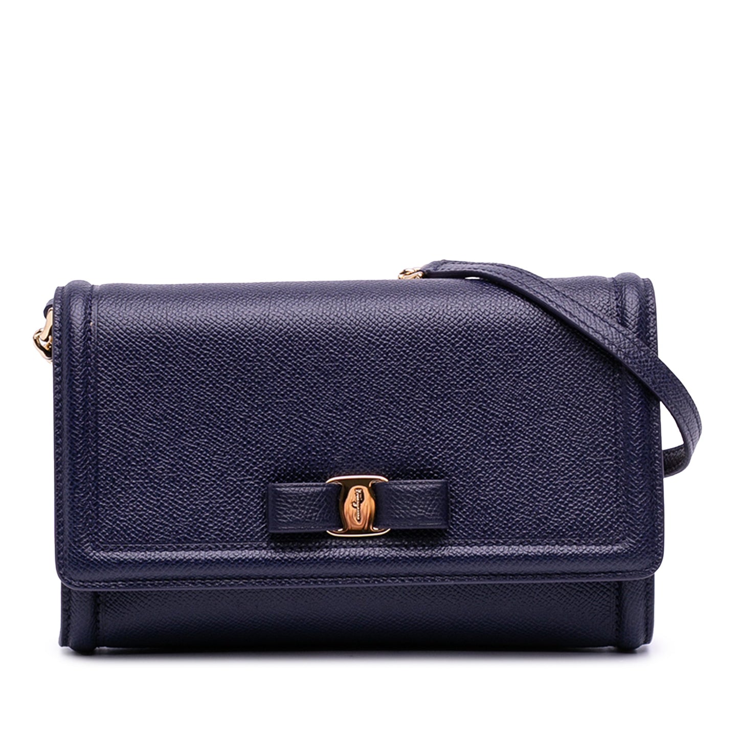 Ferragamo Leather Vara Bow Chain Crossbody