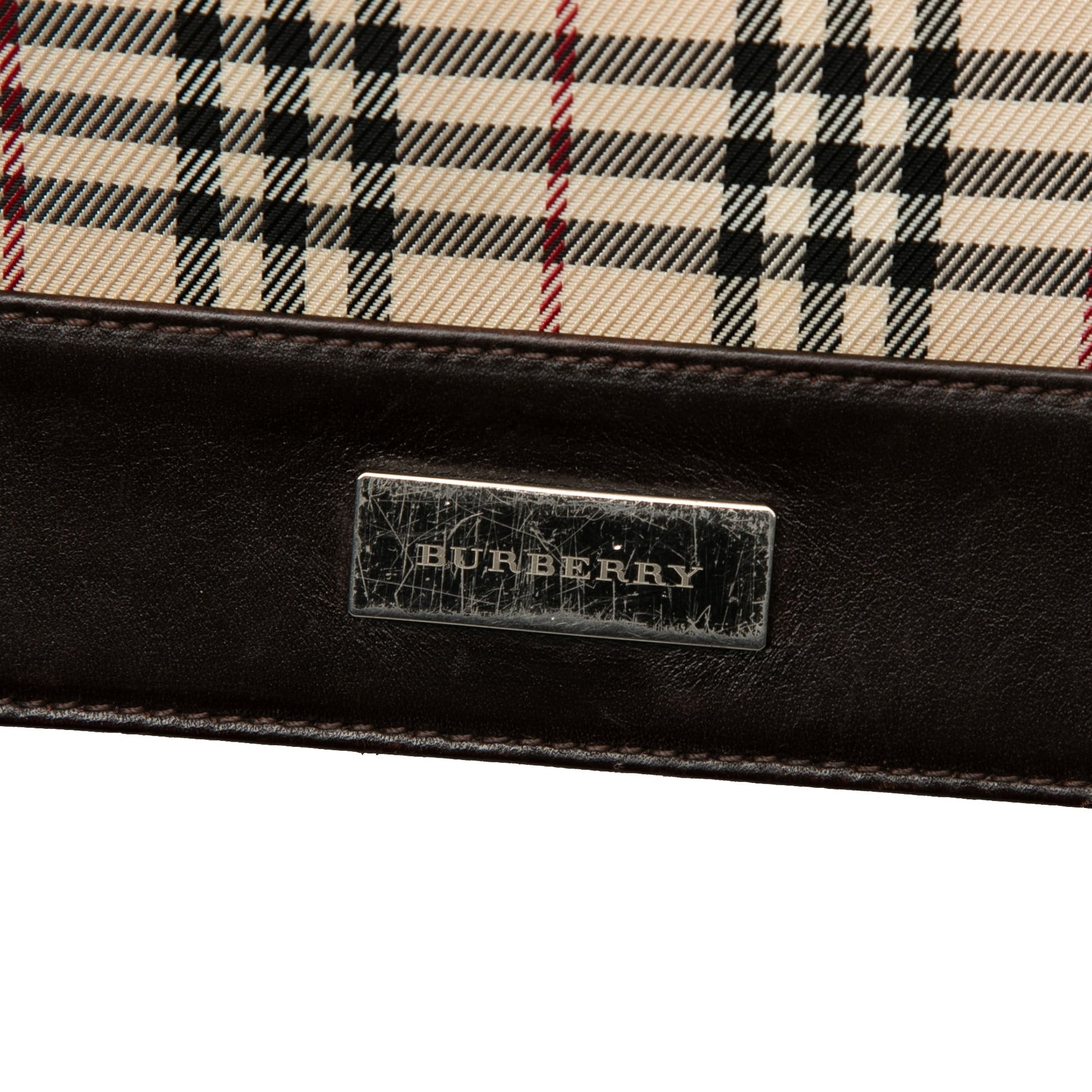 Burberry House Check Canvas Flap Crossbody