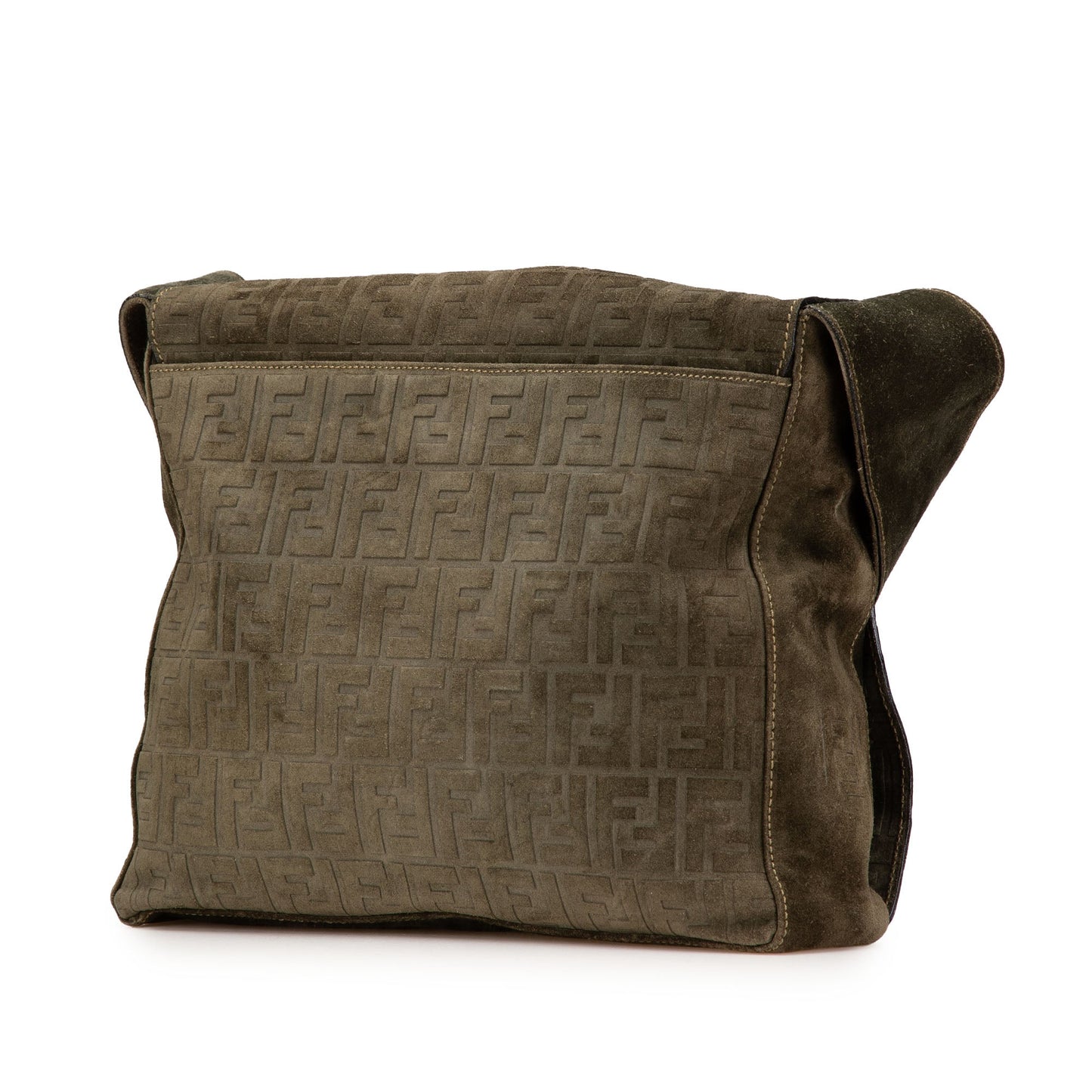 Fendi Zucca Suede Messenger Bag