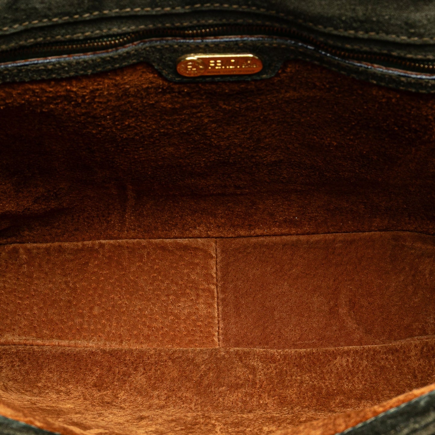 Fendi Zucca Suede Messenger Bag