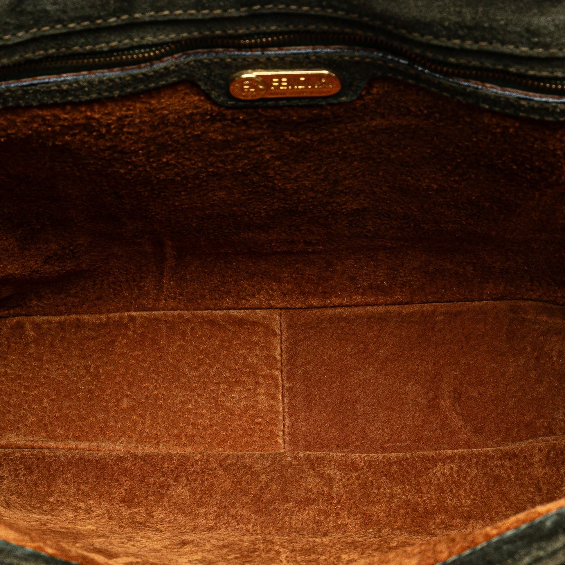 Fendi Zucca Suede Messenger Bag