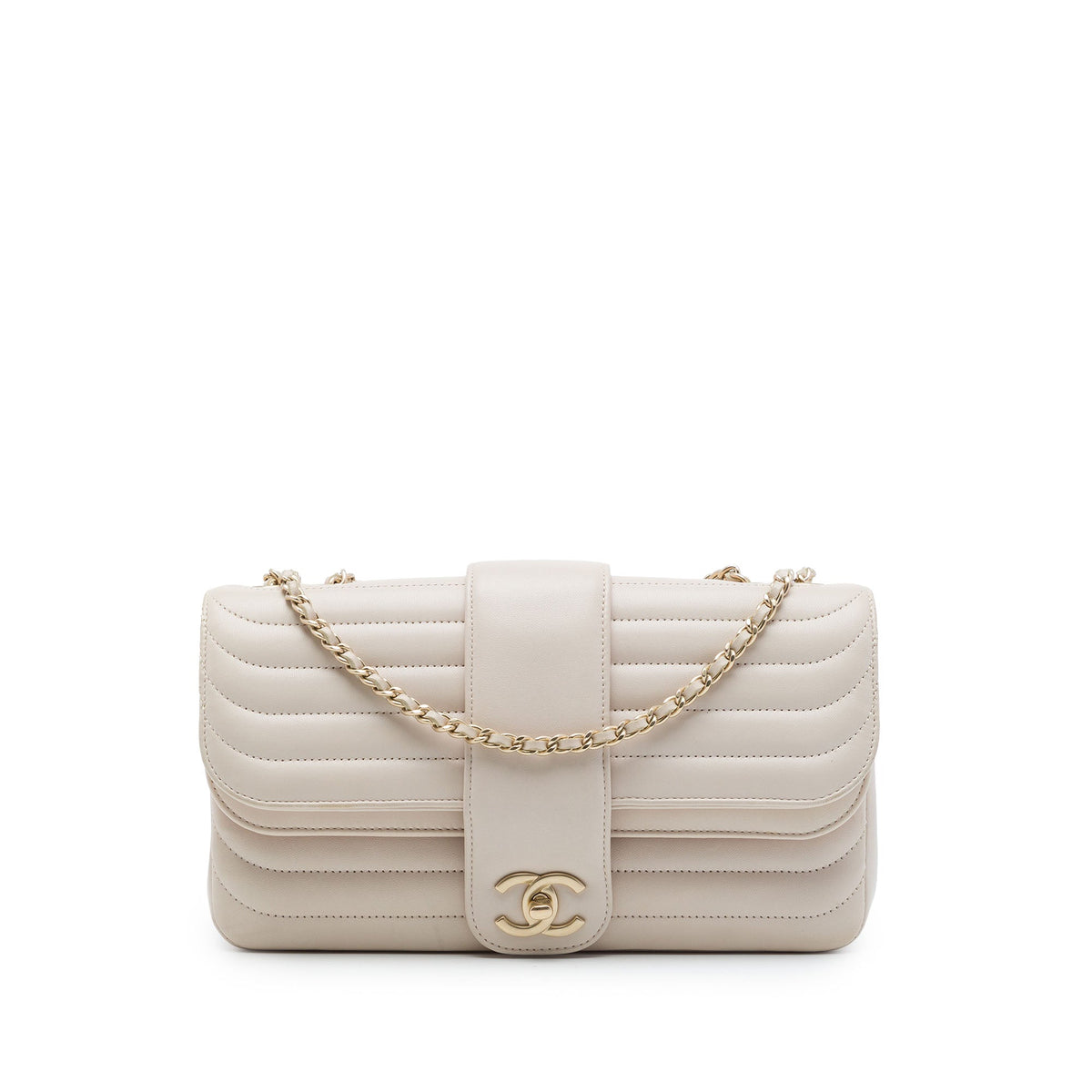 Chanel Medium CC Horizontal Quilted Lambskin Double Flap