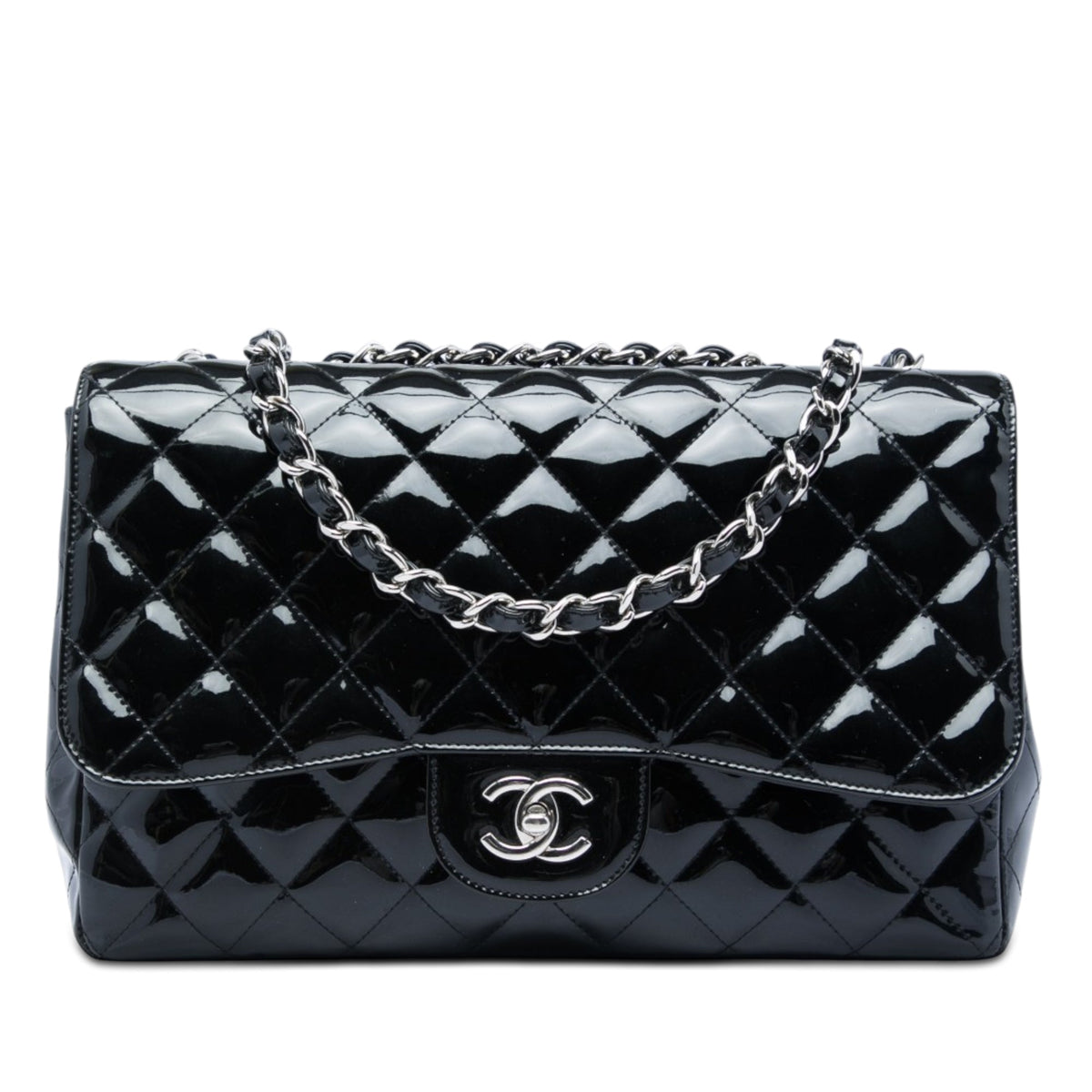 Chanel Jumbo Classic Patent Single Flap