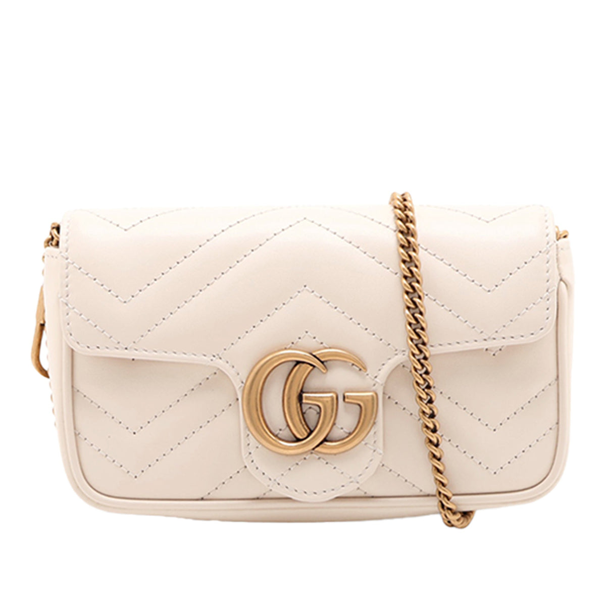Gucci Mini GG Marmont Matelasse Calfskin Flap Crossbody