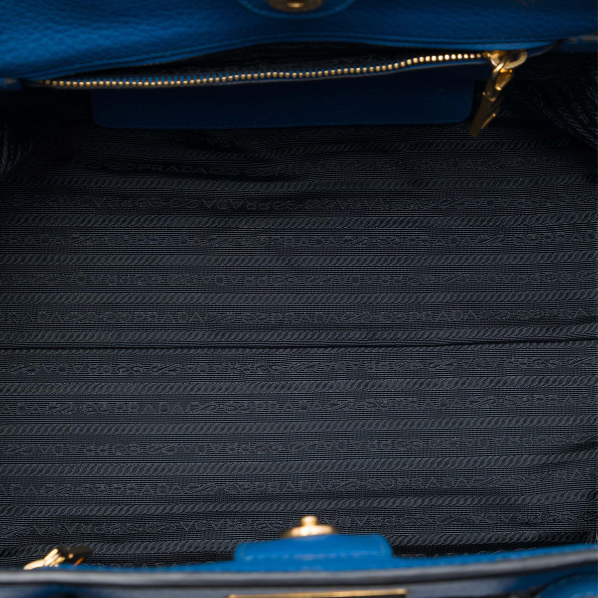 Prada Vitello Daino Front Pocket Open Convertible Tote
