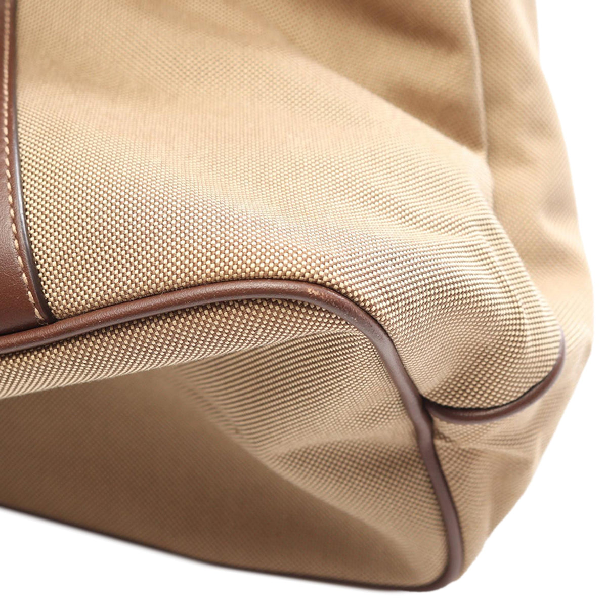 Prada Canvas Canapa Logo Satchel — Beige