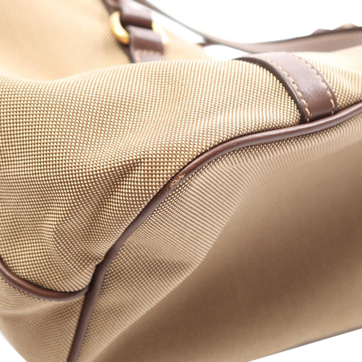 Prada Canvas Canapa Logo Satchel — Beige