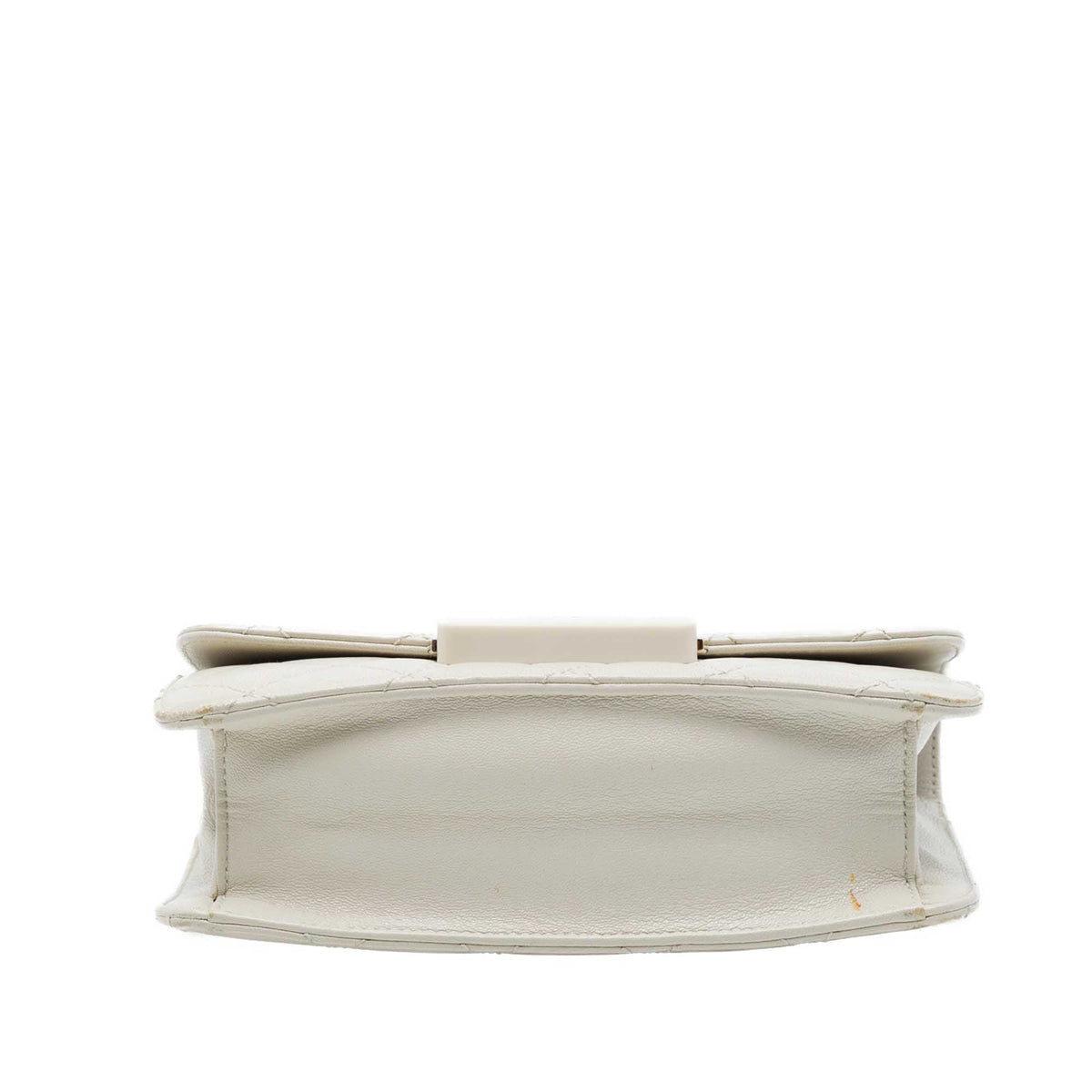 Chanel Mini Sheepskin Beauty Lock Flap — White