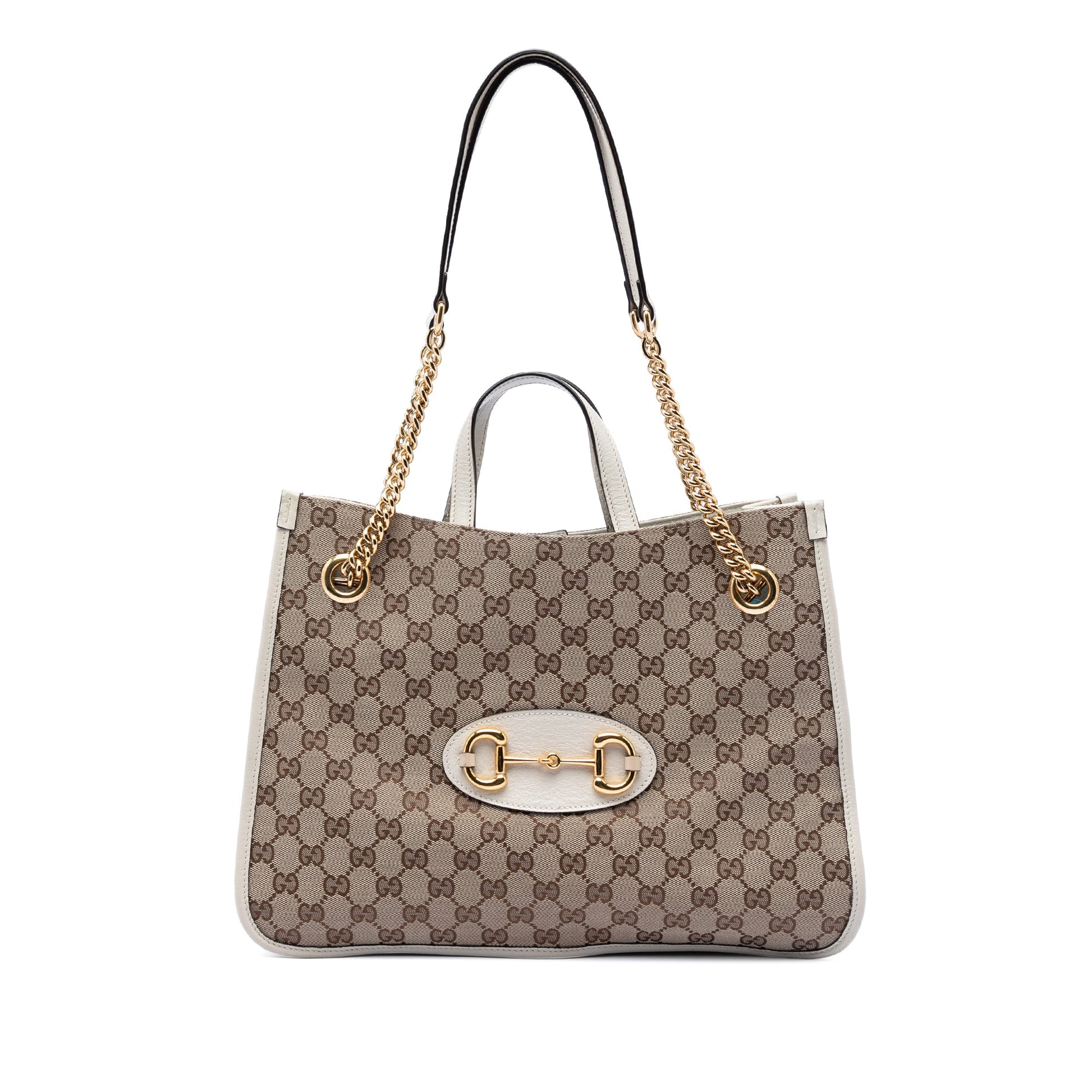 Medium GG Canvas Horsebit 1955 Chain Tote