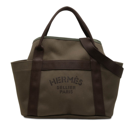 Hermès Toile Sac de Pansage Grooming Bag