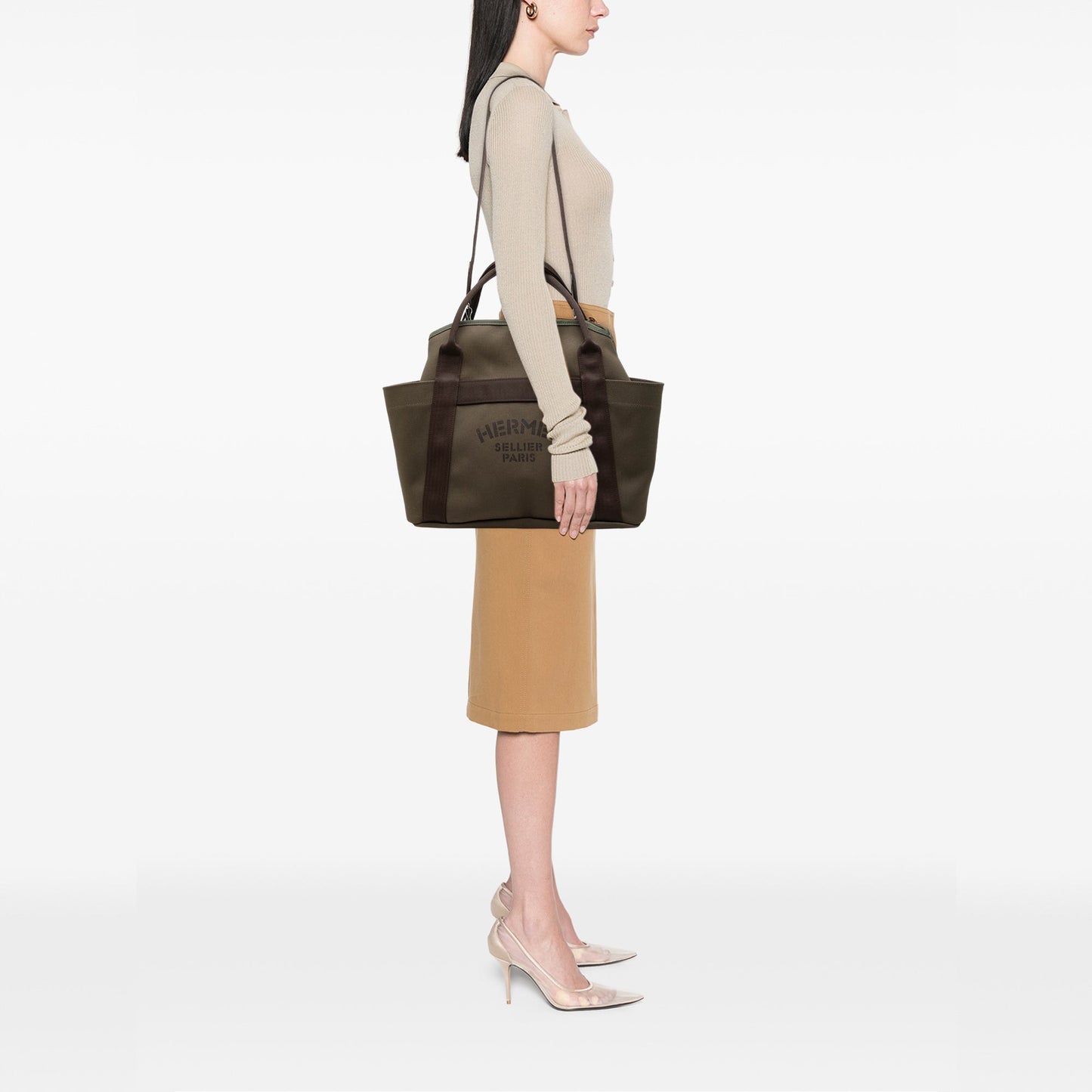 Hermès Toile Sac de Pansage Grooming Bag