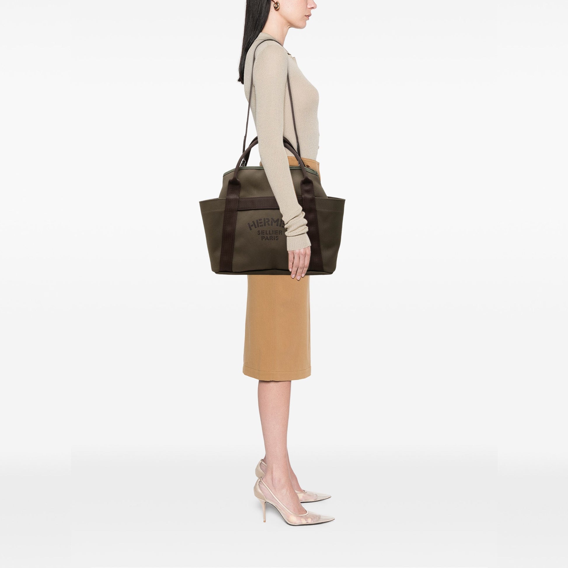 Hermès Toile Sac de Pansage Grooming Bag