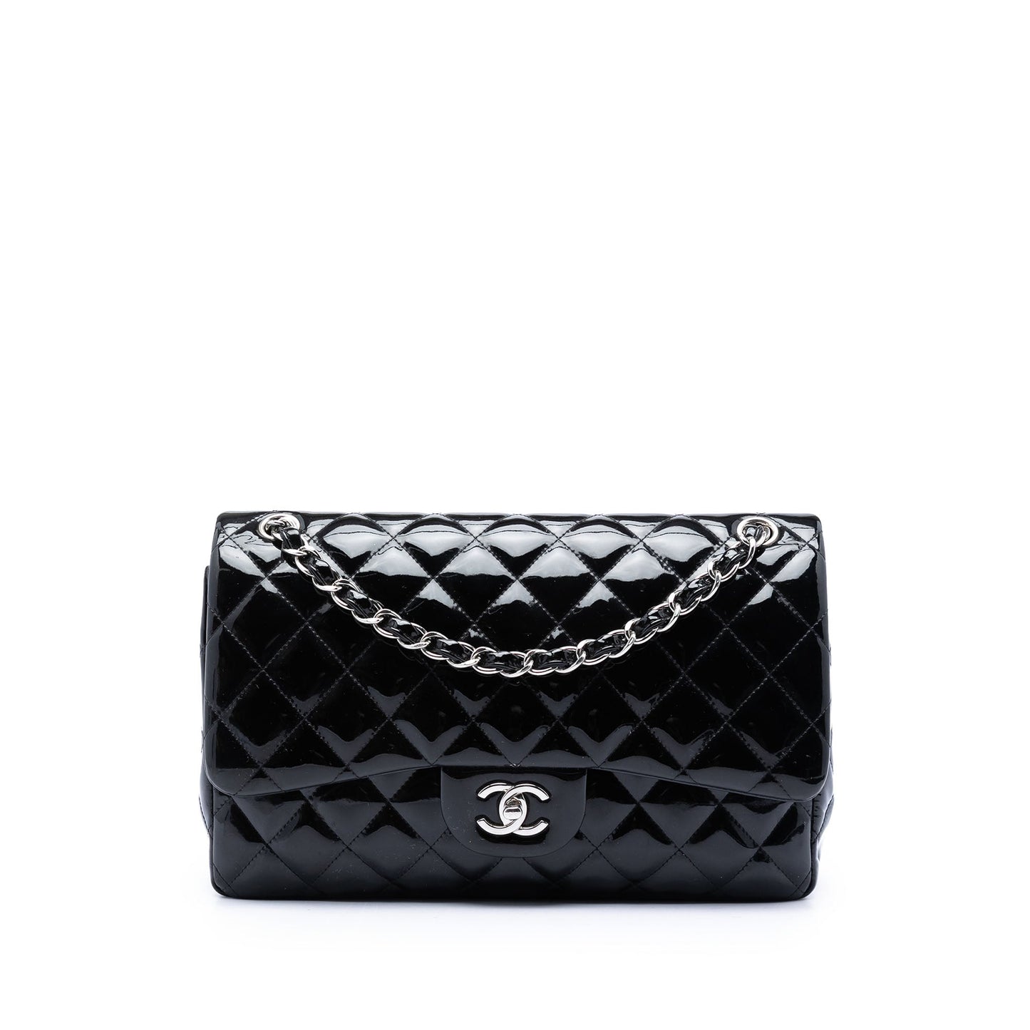 Chanel Jumbo Classic Patent Double Flap