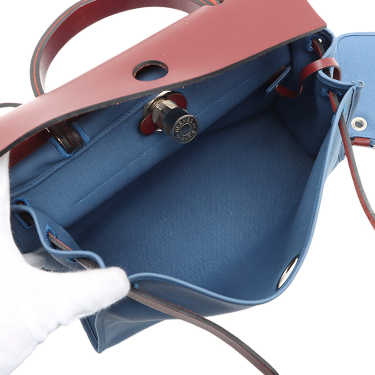 Hermès Toile Herbag Zip 31 — Blue