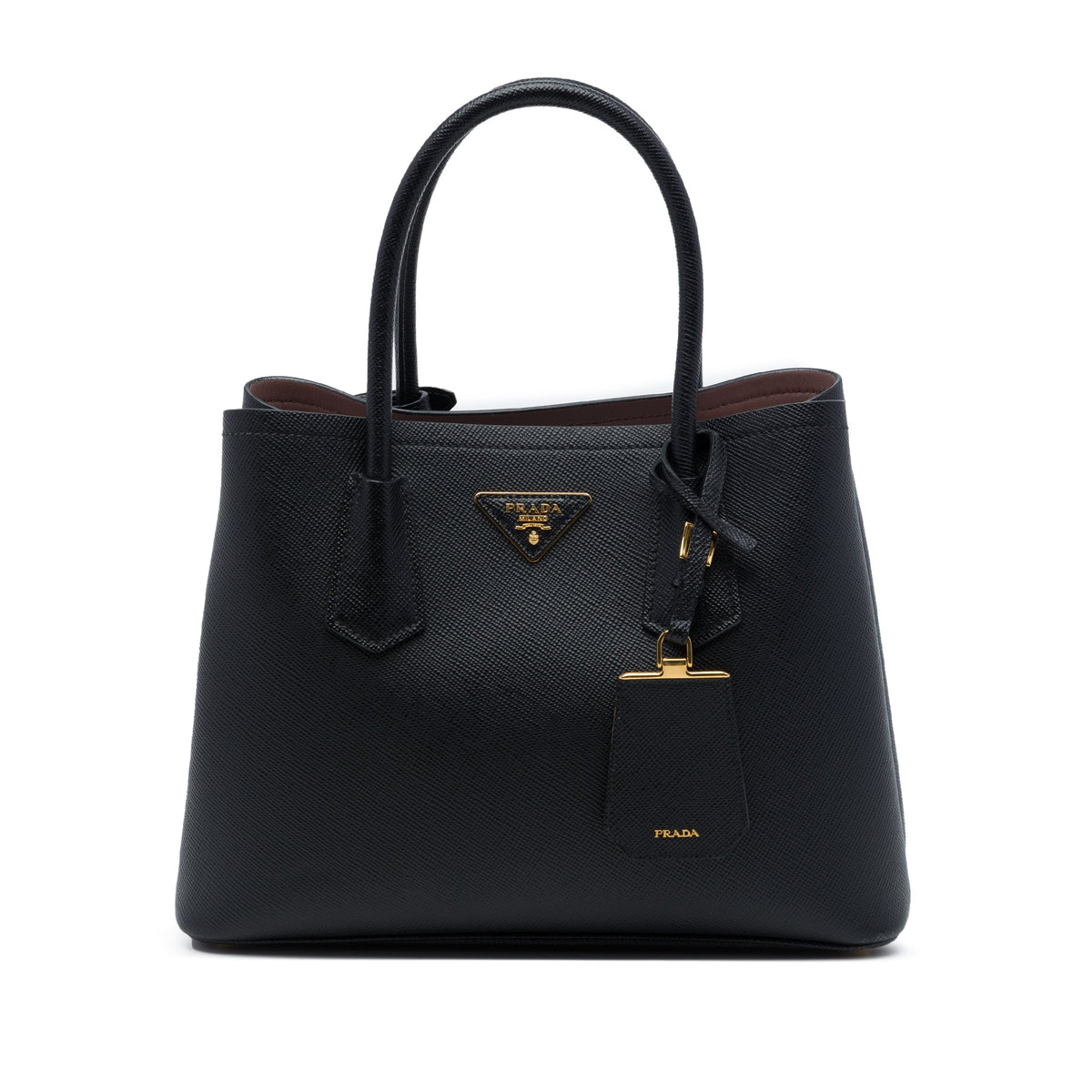 Prada Small Saffiano Cuir Double Satchel