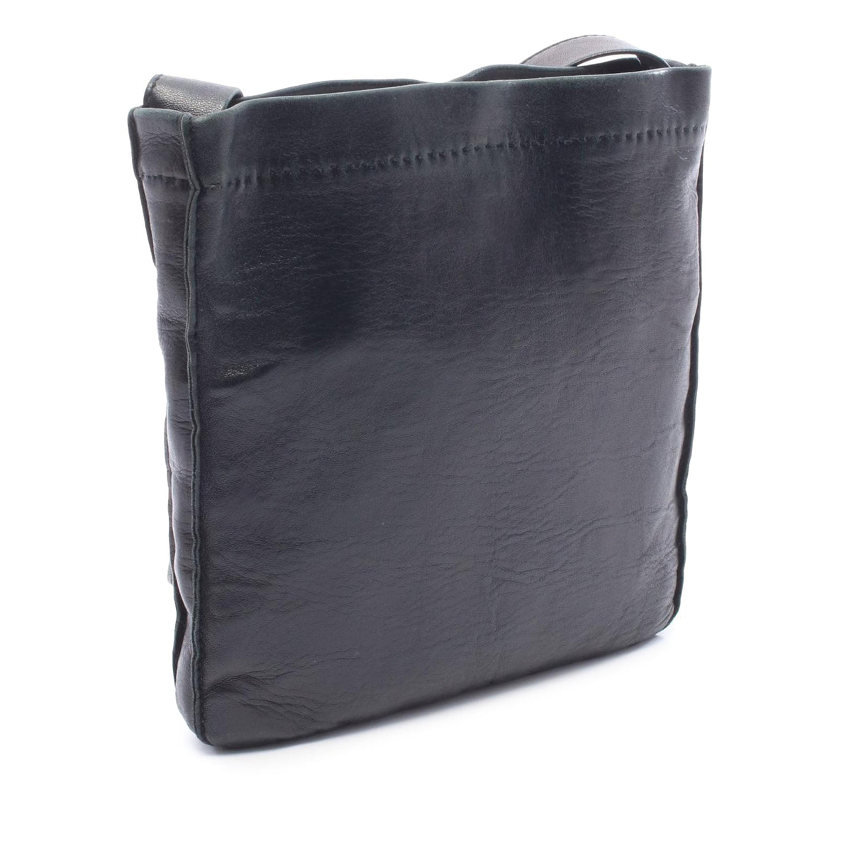 Hermès Leather Toudou Crossbody Bag — Black