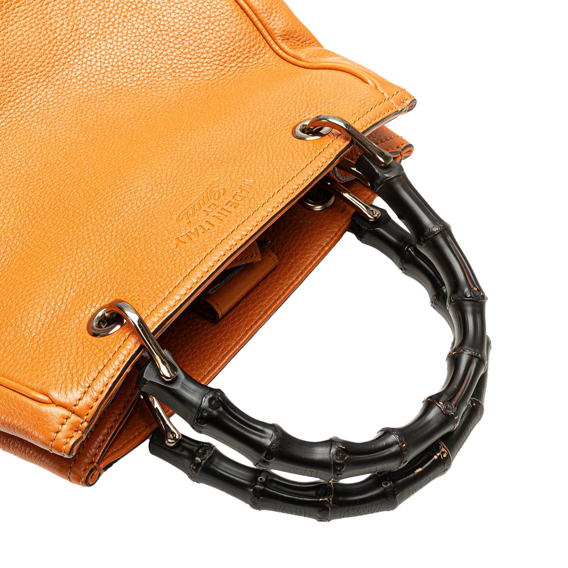 Gucci Small Calfskin Bamboo Shopper Satchel