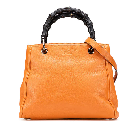 Gucci Small Calfskin Bamboo Shopper Satchel
