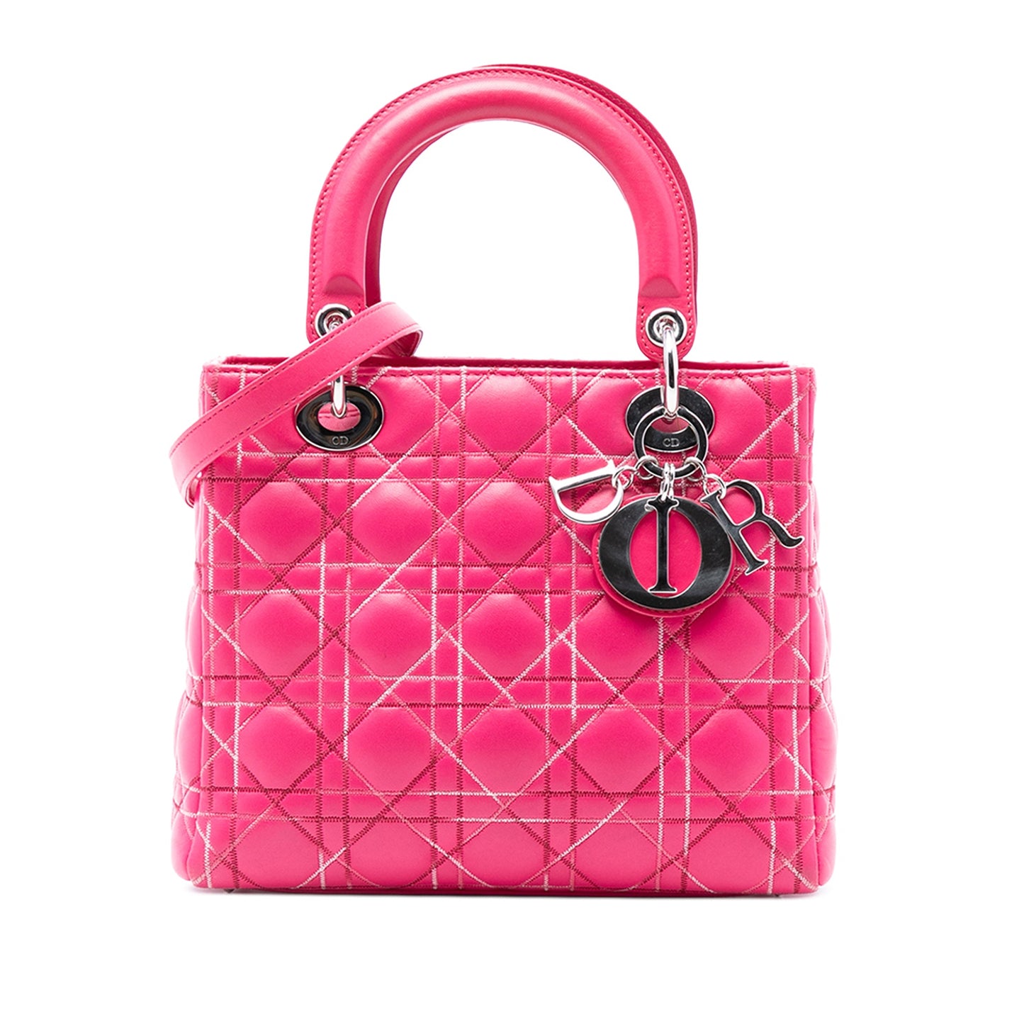 Dior Medium Lambskin Cannage Lady Dior