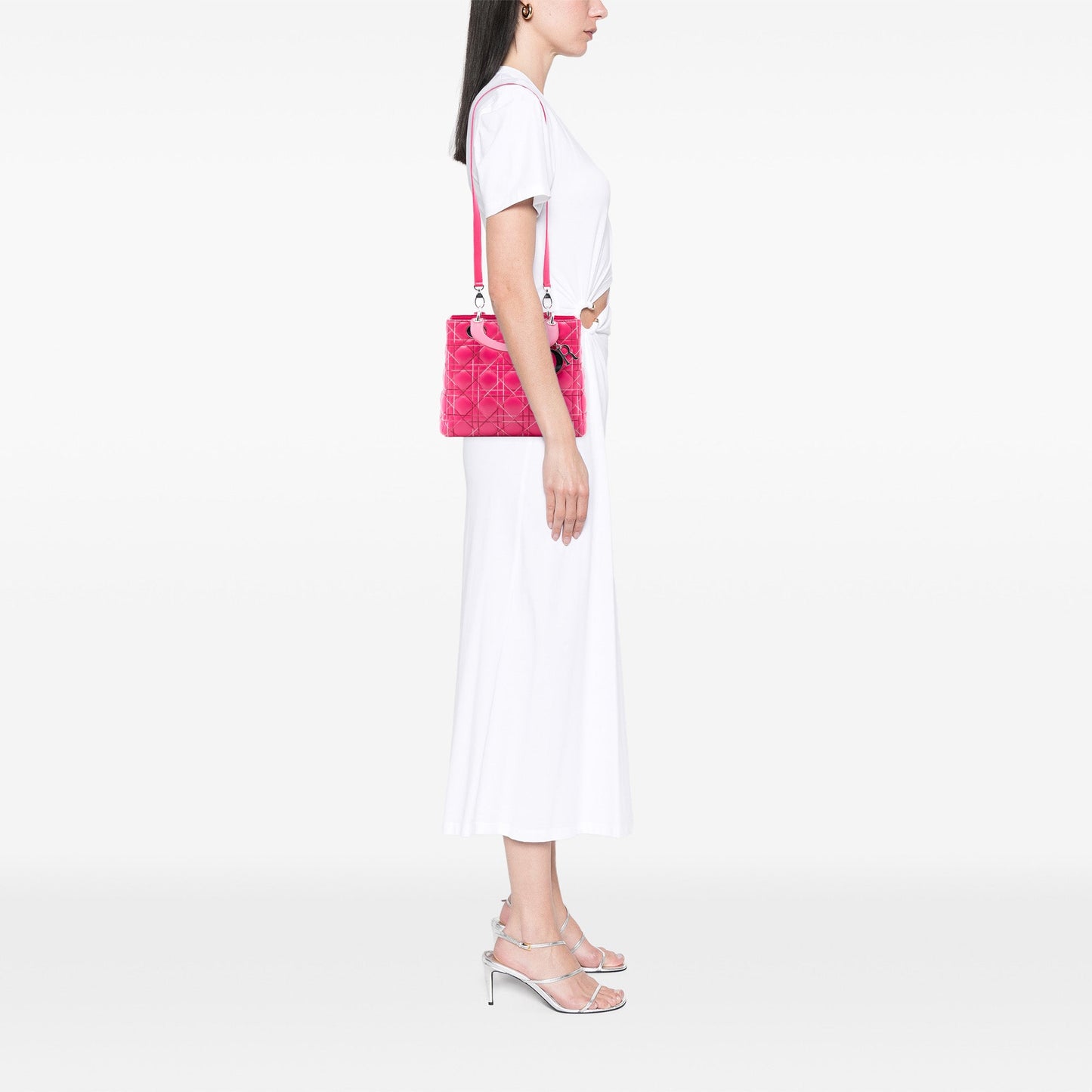 Dior Medium Lambskin Cannage Lady Dior