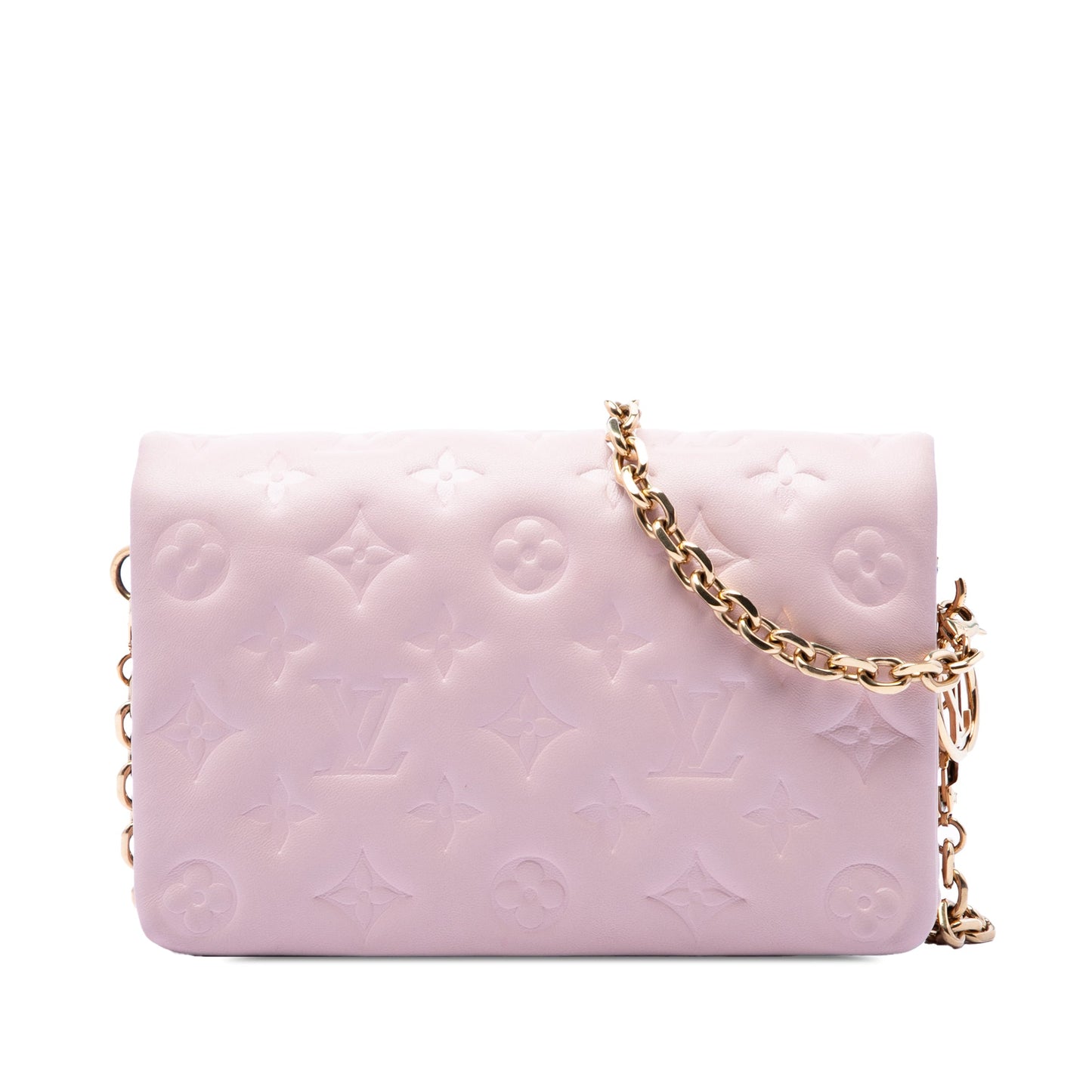 Louis Vuitton Monogram Embossed Lambskin Pochette Coussin