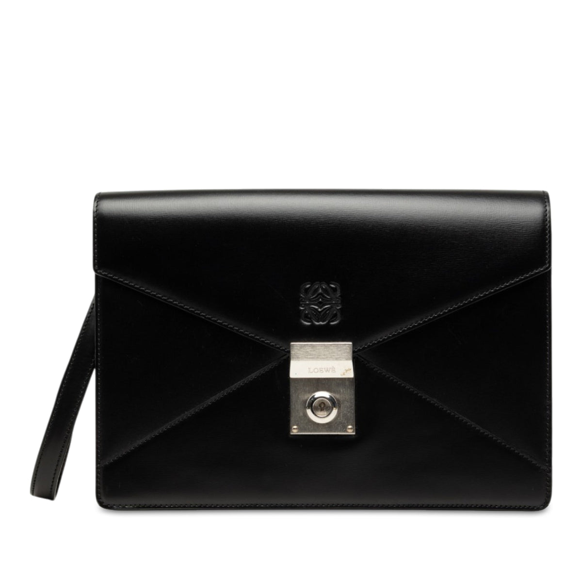 LOEWE Leather Anagram Envelope Wristlet Clutch