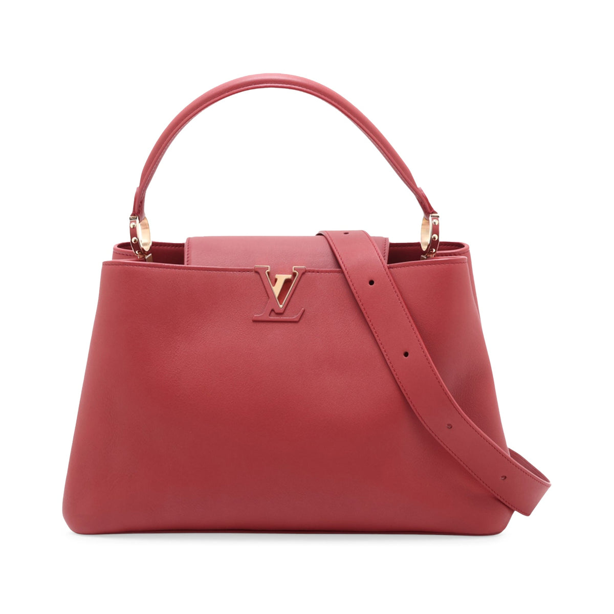 Louis Vuitton Taurillon Capucines GM — Red