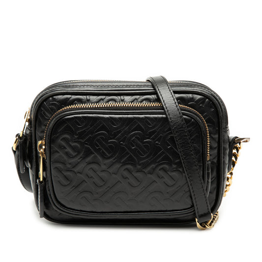Burberry Embossed Calfskin TB Monogram Camera Chain Crossbody