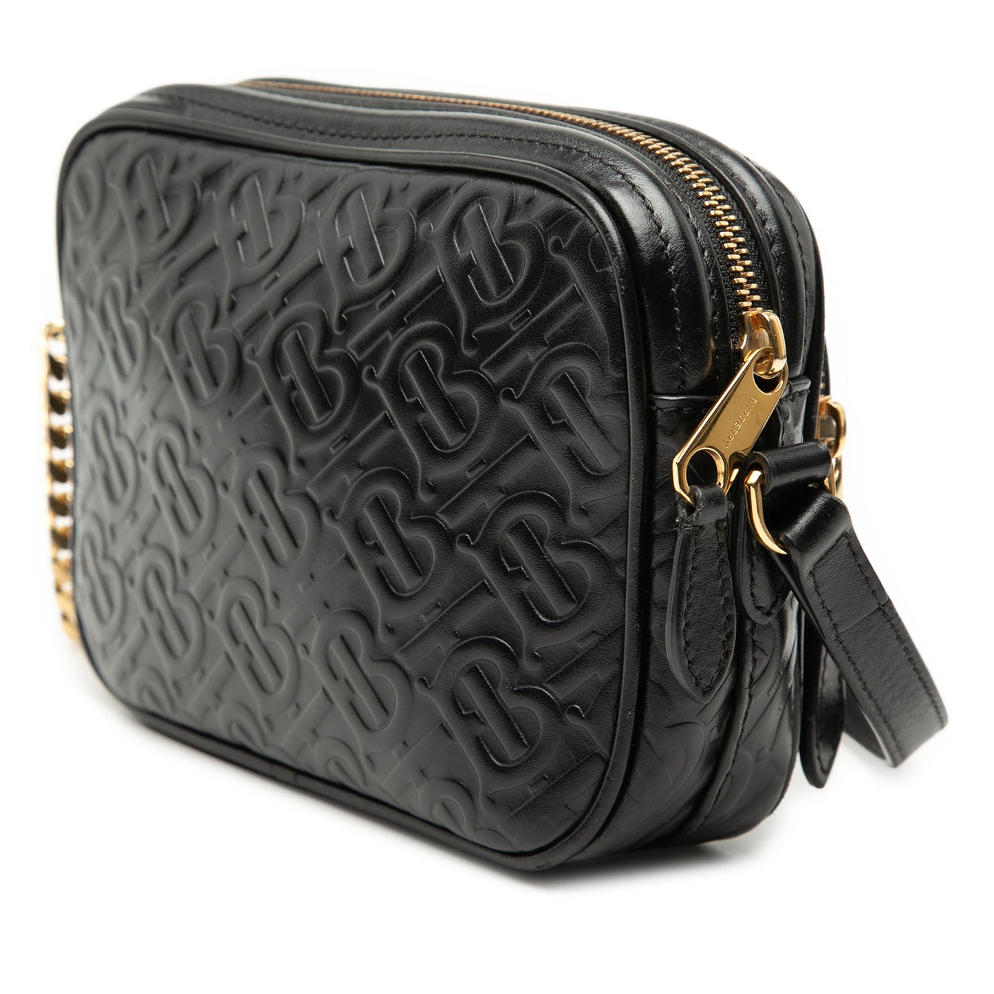 Burberry Embossed Calfskin TB Monogram Camera Chain Crossbody
