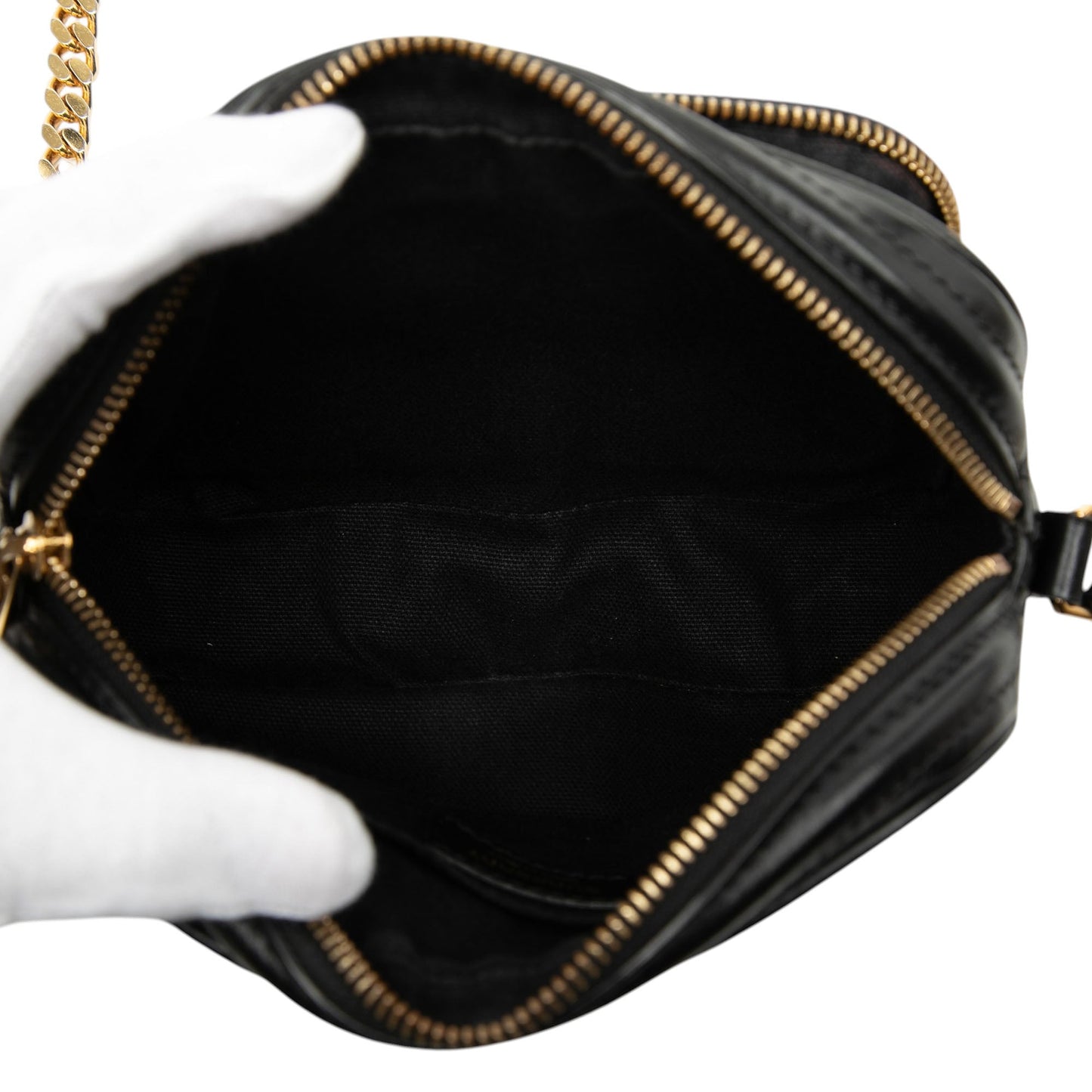 Burberry Embossed Calfskin TB Monogram Camera Chain Crossbody