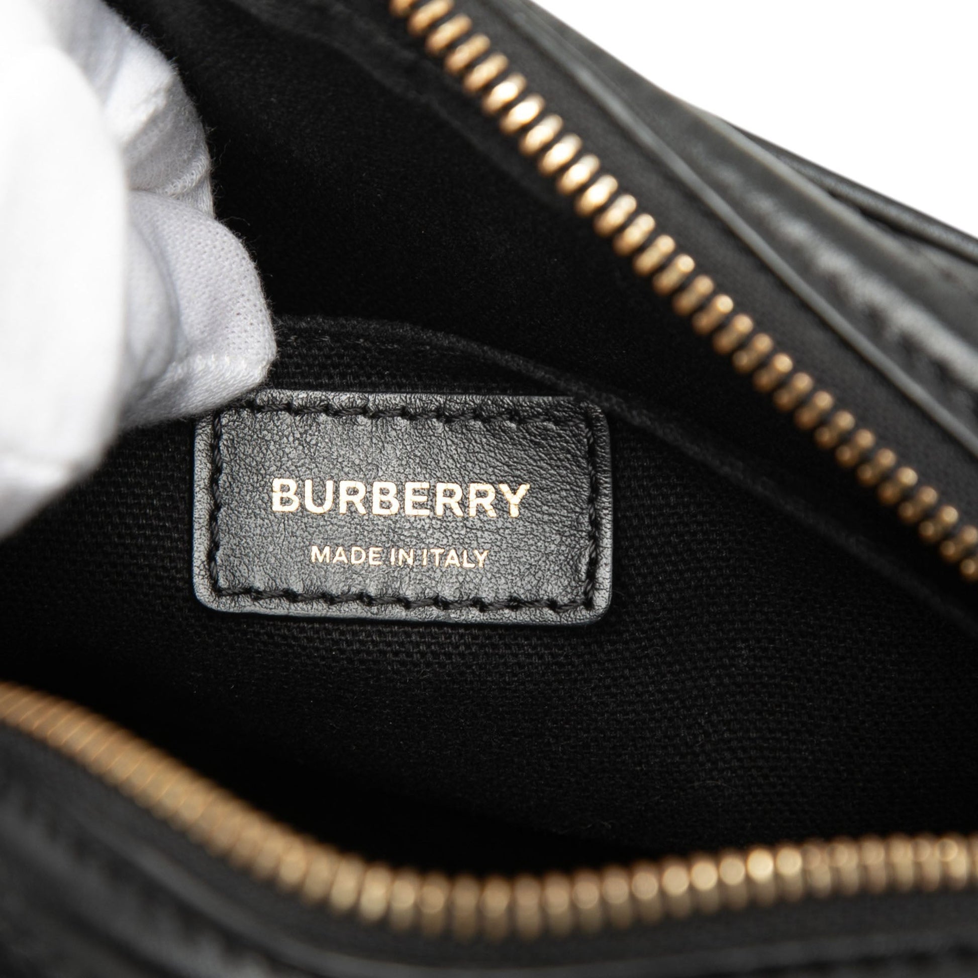 Burberry Embossed Calfskin TB Monogram Camera Chain Crossbody