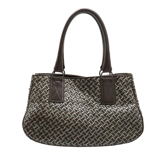Bottega Veneta Metallic Nappa Intrecciato Handbag