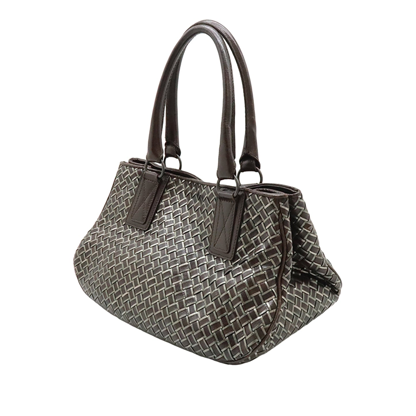 Bottega Veneta Metallic Nappa Intrecciato Handbag