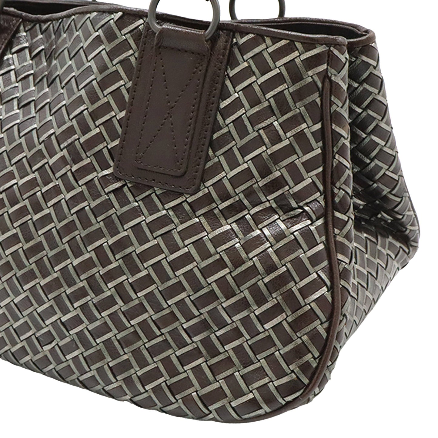 Bottega Veneta Metallic Nappa Intrecciato Handbag