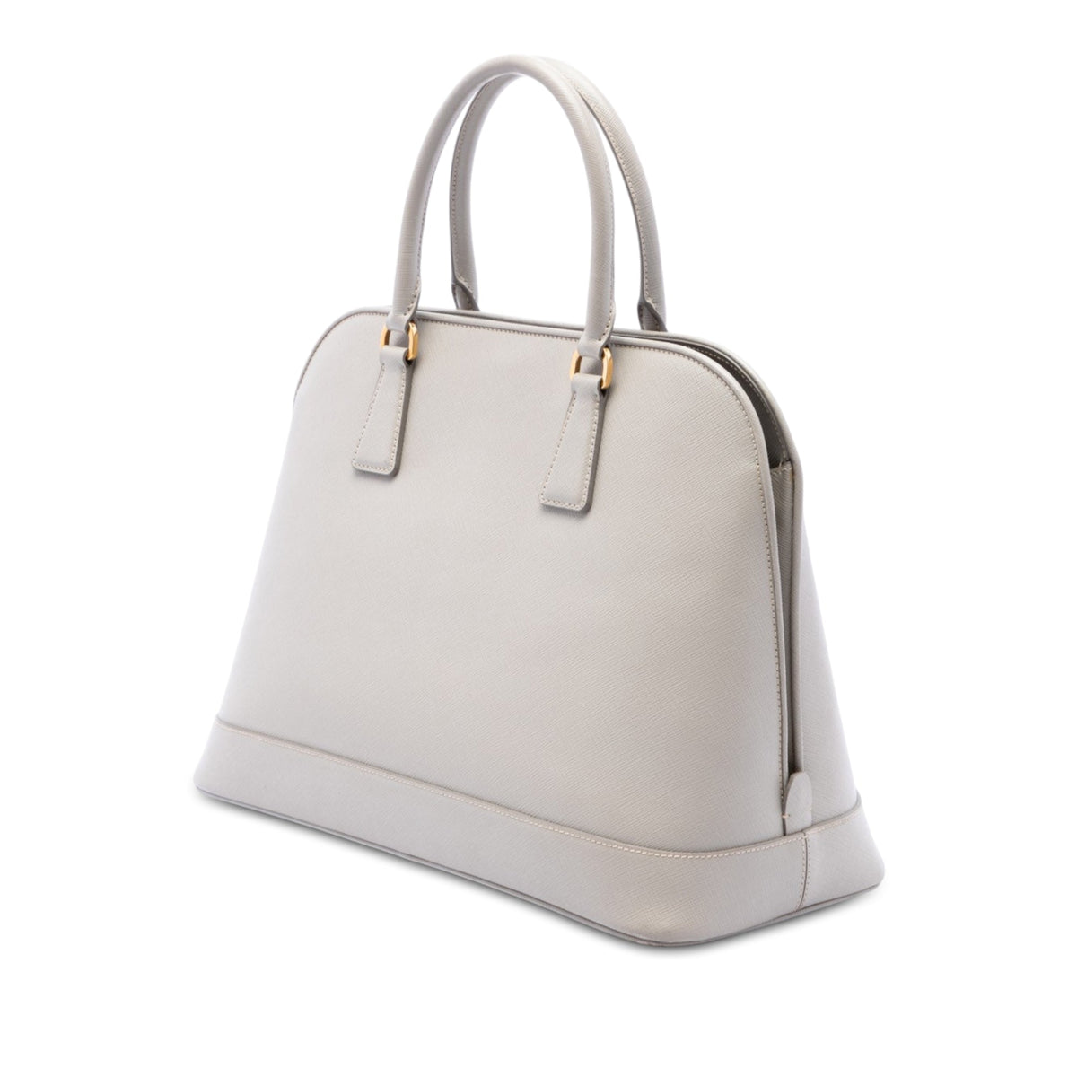 Prada Large Saffiano Lux Open Promenade Satchel — White