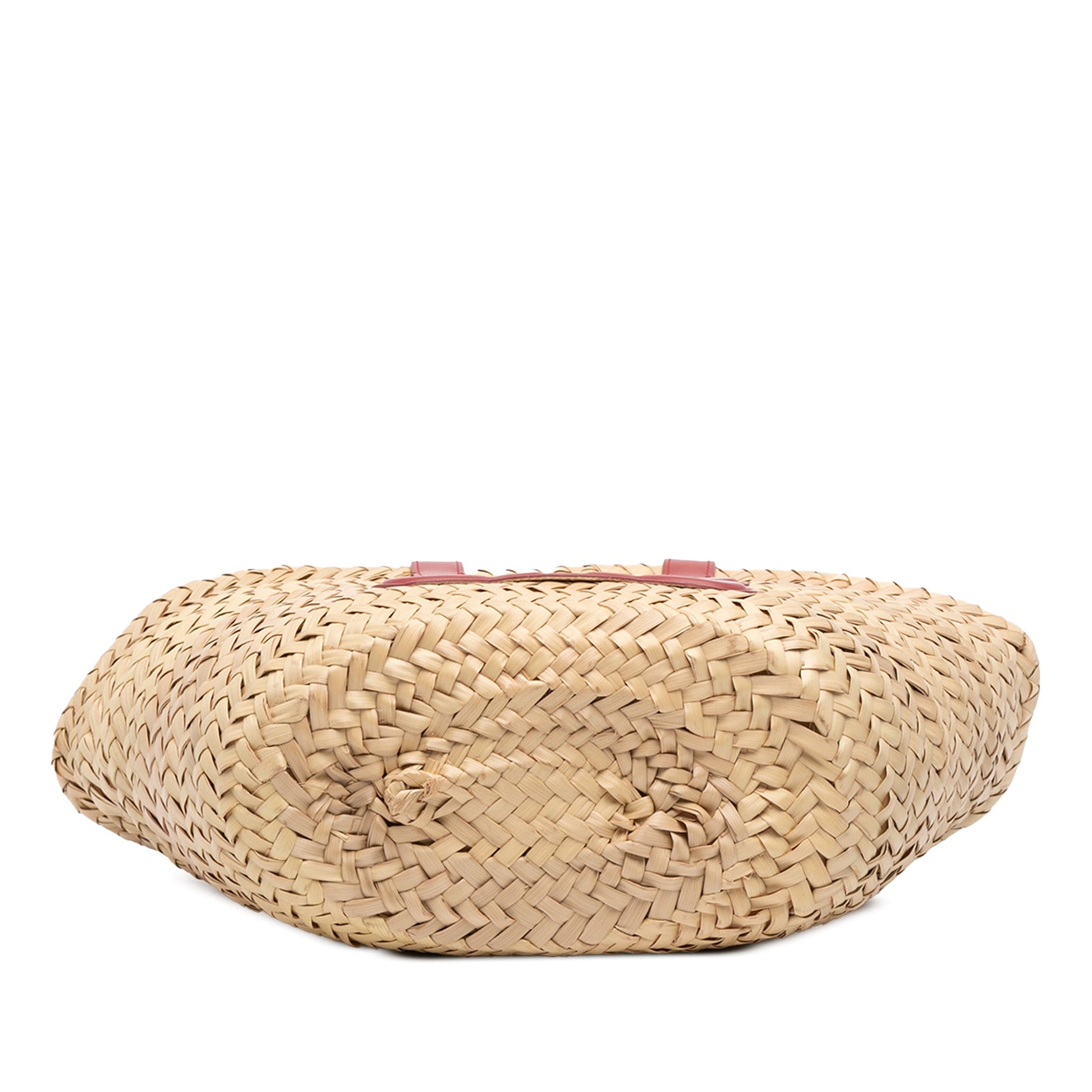Celine Small Raffia Cuir Triomphe Classic Panier Tote