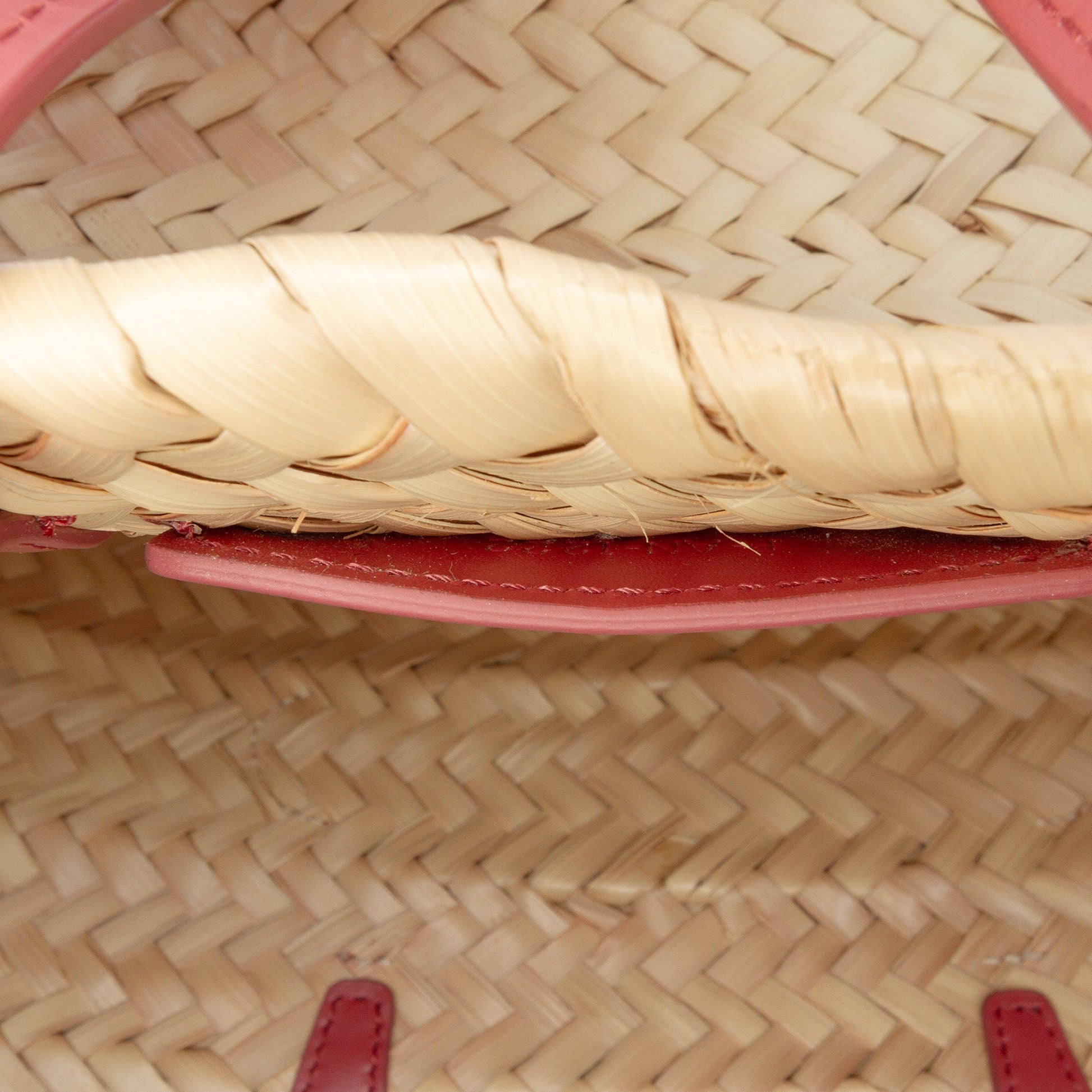 Celine Small Raffia Cuir Triomphe Classic Panier Tote