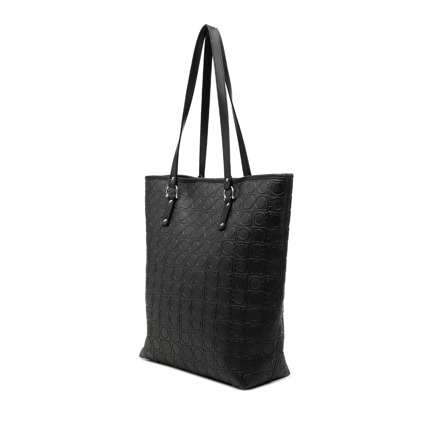 Ferragamo Gancini Embossed Leather Tote
