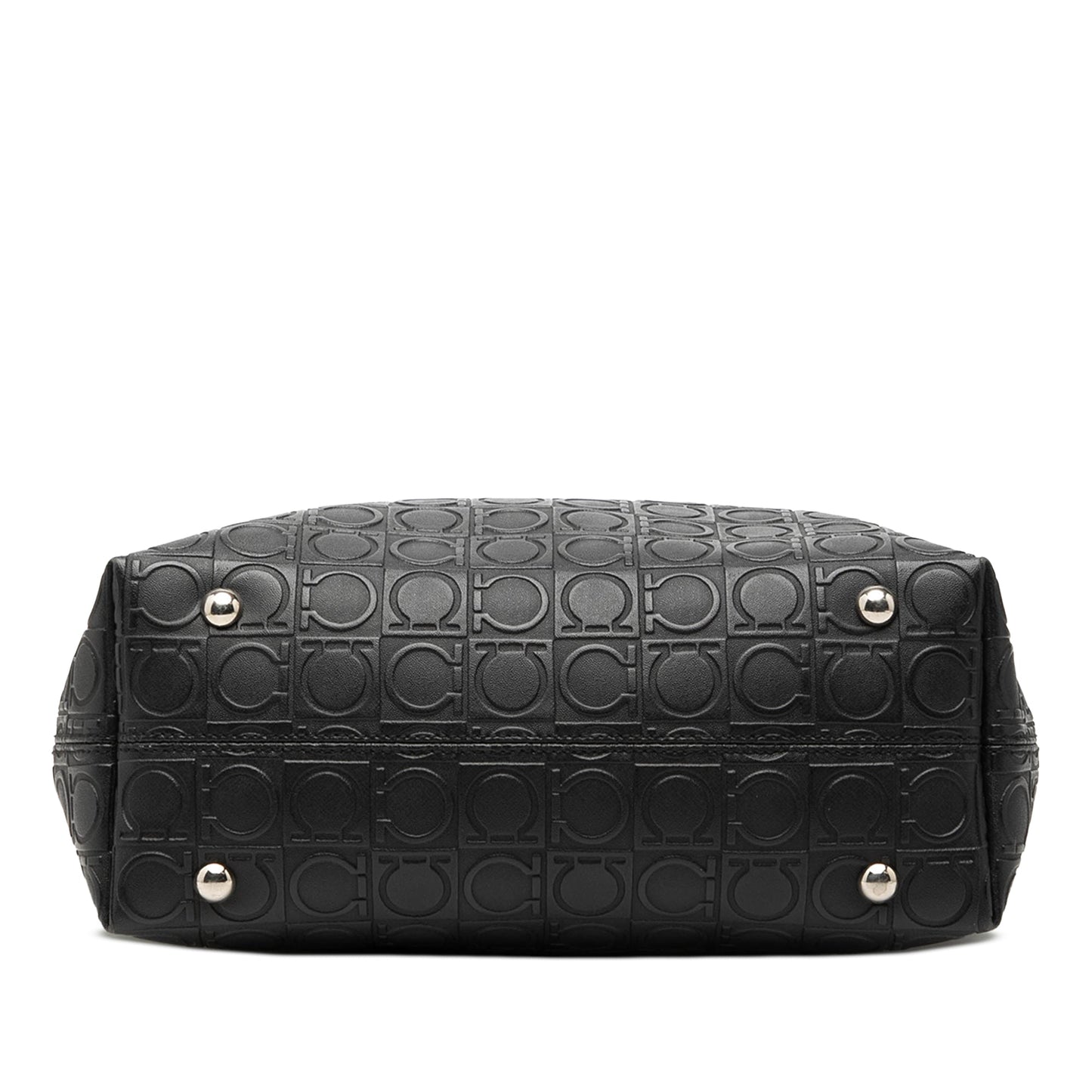 Ferragamo Gancini Embossed Leather Tote