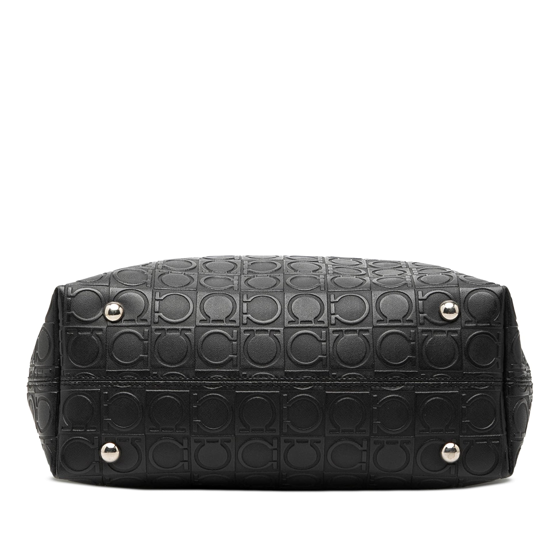 Ferragamo Gancini Embossed Leather Tote
