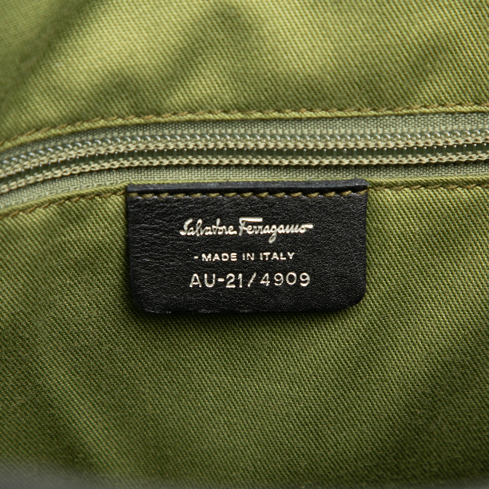 Ferragamo Gancini Embossed Leather Tote