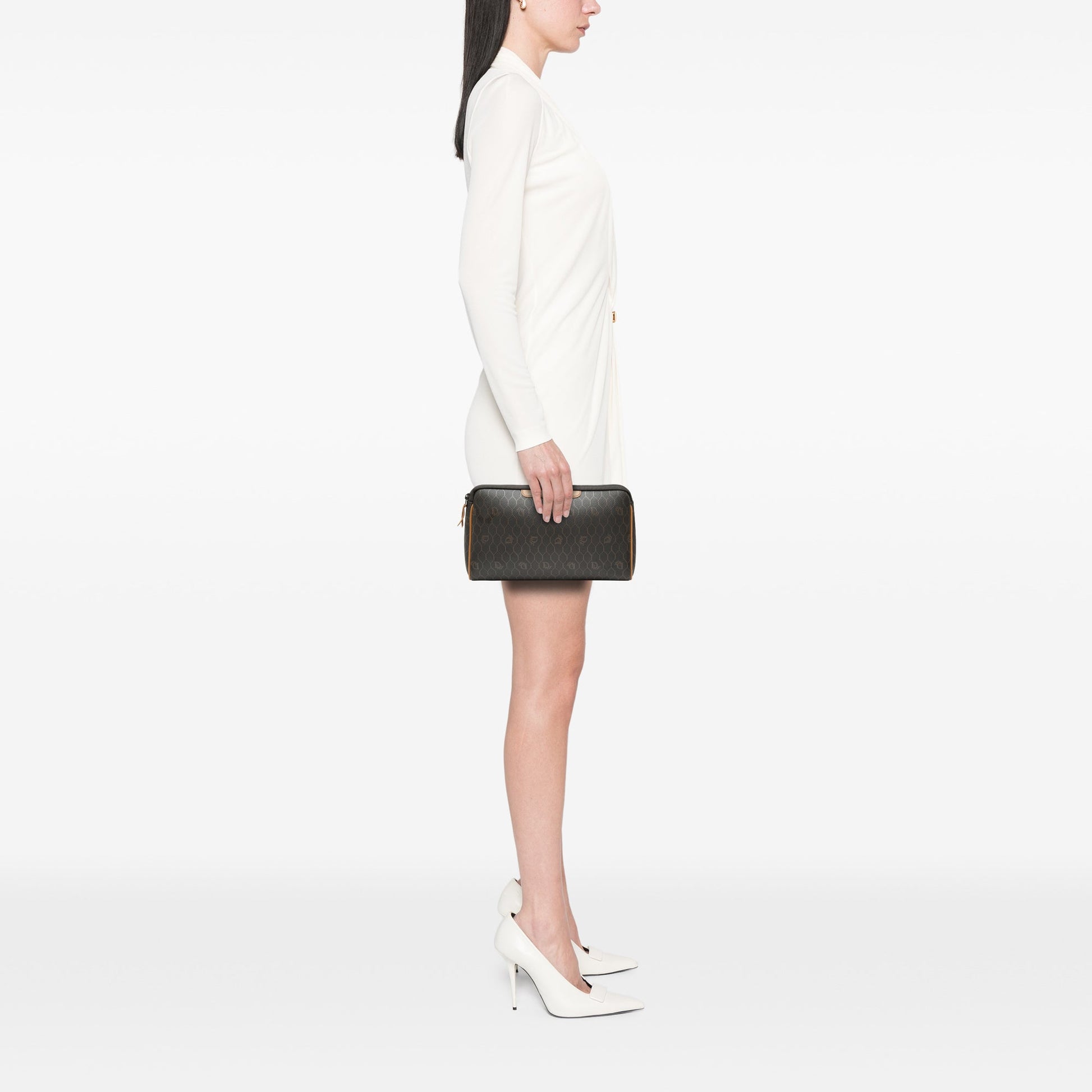 Dior Honeycomb Coated Canvas Clutch