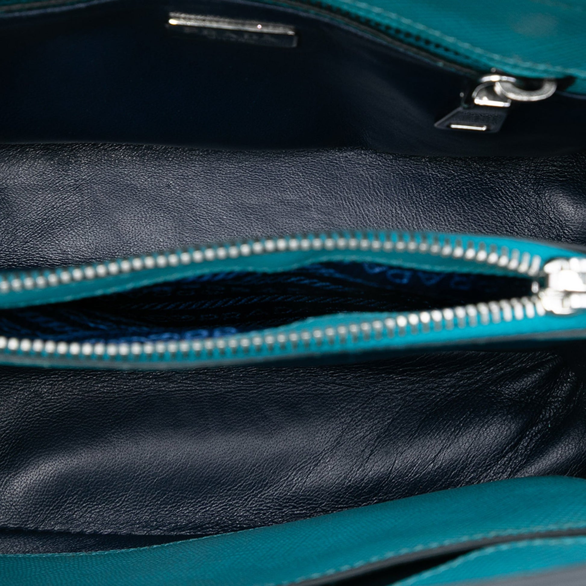 Prada Small Saffiano Cuir Turnlock Twin Satchel